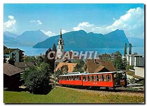 Carte Postale Moderne Switzerland Vitznau am Vierwaldstattersee mit Rigibahn