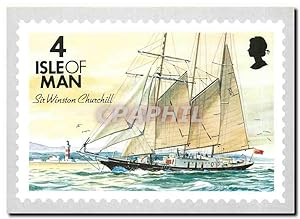 Carte Postale Moderne Ships Isle of Man Sir Winston Churchill