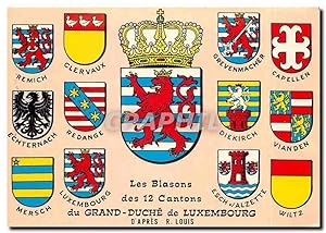 Carte Postale Moderne Les Blasons des 12 Cantons du Grand-Duche de Luxembourg