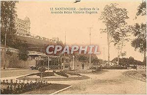 Carte Postale Ancienne SANTANDER-Jardines de la Avenida Rena Victoria Eugenia Tramway