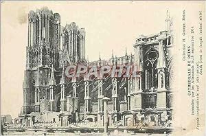 Carte Postale Ancienne Cathedrle de Reims icendie par les allemads e 18 septembre 1914