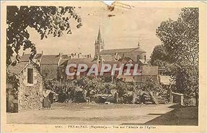 Carte Postale Ancienne Pre en Pail Mayenne vue sur l'Abside de l'Eglise