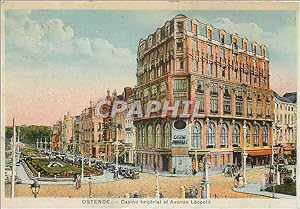 Carte Postale Ancienne Ostende Casino Imperial et Avenue Leopold