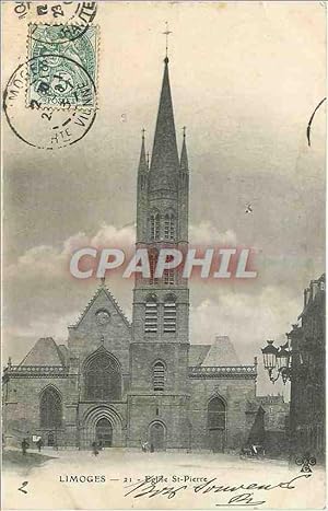 Carte Postale Ancienne Limoges Eglise St Pierre
