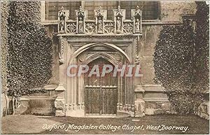Carte Postale Ancienne Oxford Magdalen College Chapel West Doorway