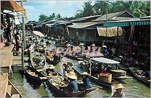 Carte Postale Moderne Floating Market Only can be seen in thailand Tourists like very much