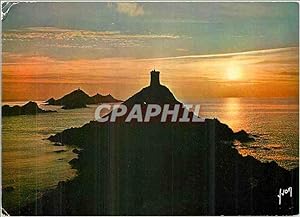 Carte Postale Moderne La Corse oasis de Beaute Coucher de soleil sur les îles Sanguinaires
