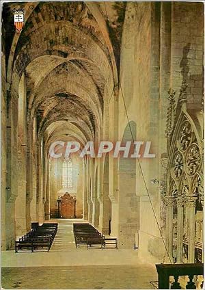 Carte Postale Moderne Costa Dorada Tarragona Monasterio de Santes Creus Maitre Nef de l'Eglise