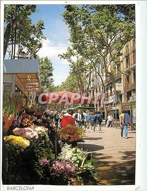 Carte Postale Moderne Barcelona La Rambla