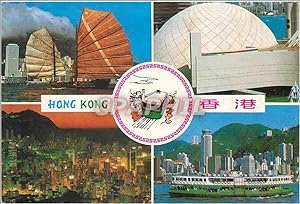 Carte Postale Moderne Hong Kong Top Left Chinese Junk Chine China