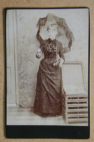Cabinet Photograph: Portrait of a Young Woman with a Parasol.