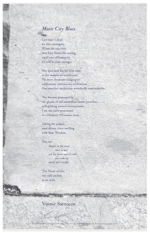 Music City Blues (Arundel Books Poetry Broadside)