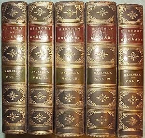 THE HISTORY OF ENGLAND FROM THE ACCESSION OF JAMES II. FIVE LEATHER-BOUND VOLUMES
