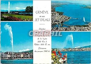 Carte Postale Moderne Geneve Le quai Gustave ador vue aérienne