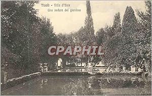 Carte Postale Ancienne Tivoli Villa d'Este Una veduta del giardino