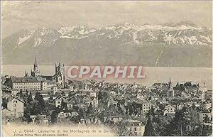 Carte Postale Ancienne Lausanne et les Montagnes de la Saovie