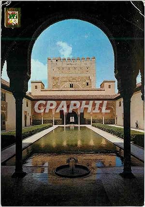 Carte Postale Moderne Granada Alhambra Cour de l Arrayanes les le portique Sud