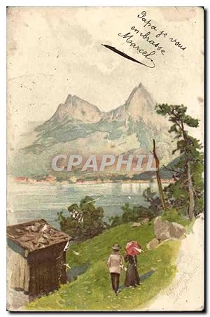Carte Postale Ancienne Fantaisie Paysage