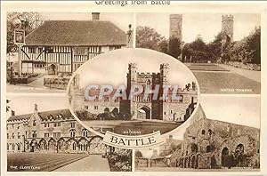 Carte Postale Ancienne Greetings from Battle Hastings