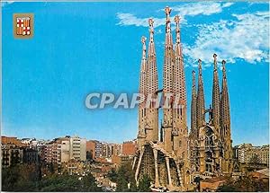 Carte Postale Moderne Barcelona Temple de la Sagrada Familia