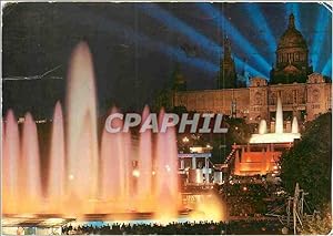 Carte Postale Moderne Barcelona Parc de Montjuich Palais National de l'Art et Fontaine Monumentale