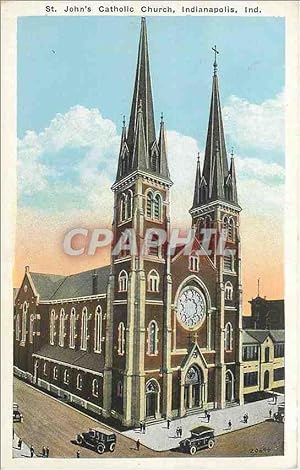 Carte Postale Ancienne St John's Catholic Church Indianapolis Ind