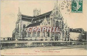 Carte Postale Ancienne Eglise de Brou Façade