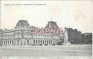 Carte Postale Ancienne Place Le Louvre Monument de Gambetta