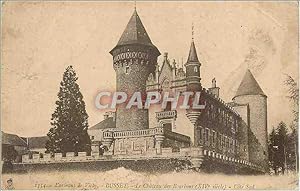 Carte Postale Ancienne Environs de Vichy Busset Le Château des Bourbons