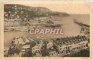 Carte Postale Ancienne Nice Entrée du Port et Mont Boron