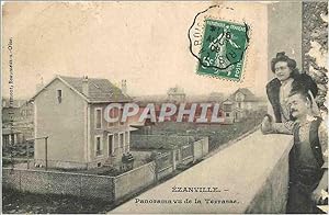 Carte Postale Ancienne Ezanville panorama vue de la terrasse