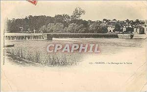 Carte Postale Ancienne Samois Le Barrage sur la Seine