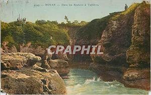 Carte Postale Ancienne Royan Dans les Rochers a Vallieres
