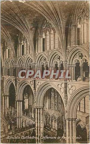 Carte Postale Ancienne Lincoln Cathedral Triforium in Finger Choir