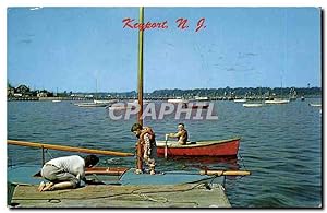 Keyport New Jersey-View of small boats moored in the harbor - Carte Postale Ancienne