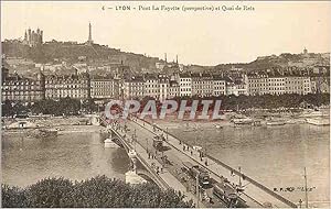Carte Postale Ancienne Lyon Pont La Fayette (Perspective) et Quai de Retz