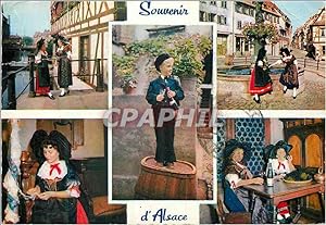 Carte Postale Moderne Souvenir d Alsace Folklore