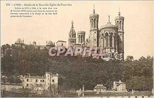 Carte Postale Ancienne Lyon Abside de la Nouvelle Eglise de Fourviere Edifiee de 1872 a 1884