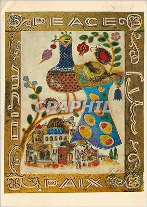 Carte Postale Moderne Peace Paix Irene and Azriel Awret Ceramic Relief Israel