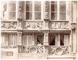 France, Rouen, Au paradis des dames, ornements, sculptures, gargouilles