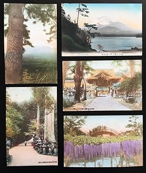 Group Of Five (5) Vintage Postcards from Japan