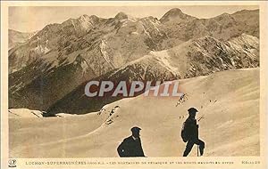 Carte Postale Ancienne Luchon Superbagneres (1800 m) Les Montagnes de Veansque et les Monts Maudi...