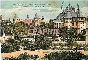 Carte Postale Ancienne Reims vue générale des Etablissements Pommery