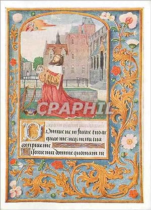 Carte Postale Moderne Bodleian Library Oxford David From a Book of Hours Executed at Bruges about...