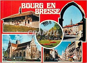 Carte Postale Moderne Bourg en Bresse (Ain) Ferme Bressane Jardin du Quinconce Porte des Jacobins...