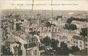 Carte Postale Ancienne Reims Panorama (Nord Ouest) vue prise de l'Eglise Saint Andre