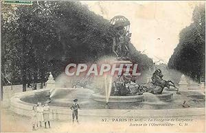Carte Postale Ancienne Paris (6e Arrt) La Fontaine de Carpeaux Avenue de l'Observatoire