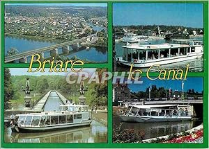 Carte Postale Ancienne Briare le Canal (Loiret) vue Aerienne du Pont Canal