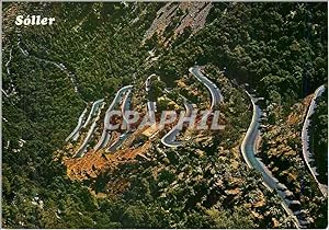 Carte Postale Moderne Mallorca (Baleares)Espana Soller Carretera del Coll vista aerea