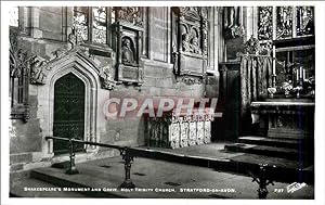 Carte Postale Moderne Stratford on Avon Shakespeare's Monument and Grave Holy Trinity Church